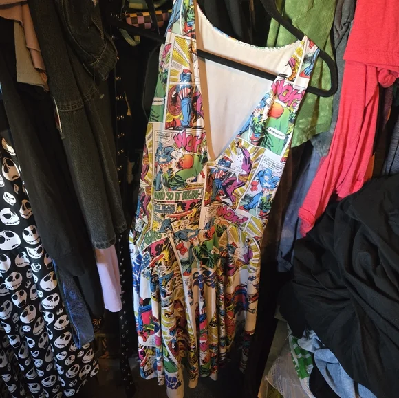 Blackmilk Marvel Captain America Marilyn Style Dress XL - Picture 2 of 6